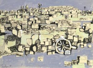 TREVELYAN Julian 1910-1988,View of Mdina, Malta,1958,Bonhams GB 2016-03-15