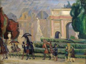 TREVES André 1904-1973,Le Carrousel du Louvre sous la pluie,Millon & Associés FR 2007-10-19