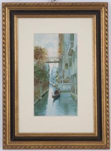 TREVISAN Alberto 1919-1978,CANALE DI VENEZIA CON GONDOLA,Viscontea Casa d'Aste IT 2023-02-28