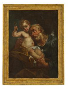 TREVISANI Francesco 1656-1746,SAN GIUSEPPE CON GESU' BAMBINO,Viscontea Casa d'Aste IT 2023-06-29