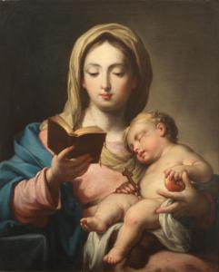 TREVISANI Francesco 1656-1746,The Madonna reading to the sleeping Christ child,Bonhams GB 2023-09-13