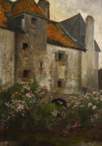 TREVOR Helen Mabel 1831-1900,A Breton Chateau,1882,Morgan O'Driscoll IE 2021-06-28