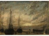 TRIGOULET Eugène 1867-1910,Scène de port animée au crépuscule,Julien Debacker FR 2007-10-06