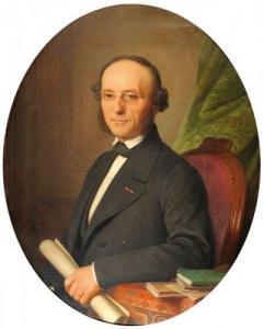 TRIMOLET Anthelme 1798-1866,Portrait d'homme sur vue ovale,Aguttes FR 2010-09-20