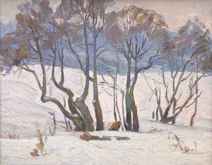 TRINDIK Nikolaj 1916-1987,Trees in the snow,Stahl DE 2007-06-16