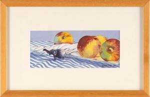 TRINKLE LEGGE KATIE 1965,Still life of peaches and an elephant figurine,1993,Eldred's US 2023-03-23