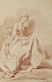 TRINQUESSE Louis Rolland 1746-1799,Jeune femme assise, tournée vers la droite,Christie's 2012-03-29