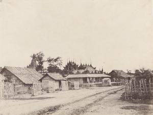 TRIPE Linneaus 1822-1902,Amerapoora Street in the suburbs,1857,Bonhams GB 2014-10-28