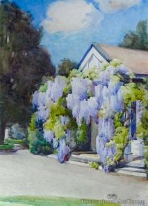 TRIPE Mary Elizabeth 1867-1939,Cottage with Wisteria,International Art Centre NZ 2013-07-31