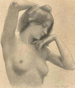 TRIQUET Jules Octave 1867-1914,Femme nue en buste, la main ,Artcurial | Briest - Poulain - F. Tajan 2018-02-13