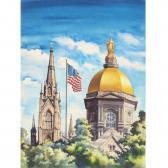 TRISSEL Lawrence 1917,University of Notre Dame view of the Golden Dome,Ripley Auctions US 2021-09-11