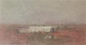 TRISTRAM John William 1872-1938,Misty Landscape,1925,Theodore Bruce AU 2019-04-14
