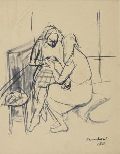 TROMBADORI Francesco 1886-1961,Due donne,1943,Babuino IT 2023-11-21