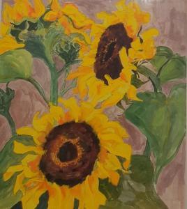 TROTTER Josephine 1940,Sunflowers,The Cotswold Auction Company GB 2019-11-05
