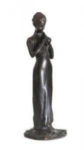 Troubestkoy Paul 1866-1938,Figura femminile con treccia,Meeting Art IT 2019-09-24