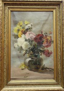 troupeau ferdinand 1800-1900,Bouquet de fleurs dans un vase,1892,Osenat FR 2013-11-24