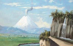 TROYA Rafael 1845-1921,Cotopaxi volcano, Ecuador,Bonhams GB 2020-11-10