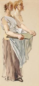 TRUBNER Wilhelm 1851-1917,A model study of a woman in antique garb,Palais Dorotheum AT 2024-03-28