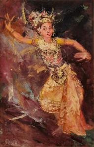 TRUBUS Sudarsono 1926-1966,Balinese Dancer,1966,Sotheby's GB 2022-02-15