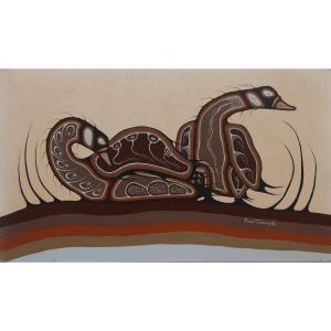 TRUDEAU RANDY C 1954-2013,THE GUARDING OF THE GEESE,1981,Waddington's CA 2024-04-18
