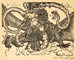 trudel hans 1881-1958,Medusa und Dämon,1916,Zofingen CH 2012-11-29