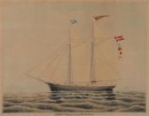 TRUELSEN Mathias Jacob Theodor 1836-1900,A ship's portrait of \“Astrid of Esbjerg\”,Bruun Rasmussen 2024-02-26