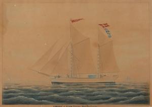 TRUELSEN Mathias Jacob Theodor,A ship's portrait of Nordby of Fanø,Bruun Rasmussen 2024-01-22
