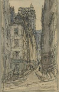 TRUFFAUT Fernand Fortuné 1866-1955,Rue de la Colombe,1910,Etienne de Baecque FR 2024-03-14