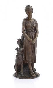 TRUFFOT Émile Louis 1843-1896,Giovane donna con cane,Meeting Art IT 2016-04-24