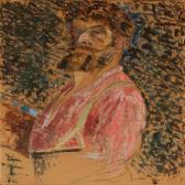 tryde johan frederik 1882-1967,Selfportrait,c.1950,Bruun Rasmussen DK 2016-08-29