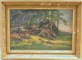 TRYON S.J 1800-1900,Rocky Outcropping with Pines,1895,Skinner US 2011-11-16