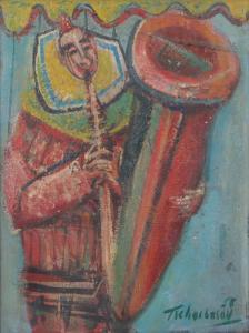 TSCHACBASOV Nahum 1899-1994,clown,1958,Ripley Auctions US 2023-04-29