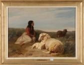 TSCHAGGENY Edmond Jean Baptiste,Bergère et son troupeau dans les dunes,1858,VanDerKindere 2012-12-04