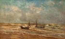 TSCHARNER Theodore 1826-1906,Bord de Mer du Nord,1896,Millon & Associés FR 2021-06-20
