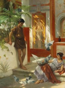 TSCHAUTSCH Albert 1843-1899,A scene in ancient Rome,1902,Palais Dorotheum AT 2019-04-29