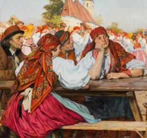 TSCHELAN Hans 1873-1964,Village fair in Slovakia,im Kinsky Auktionshaus AT 2020-06-23