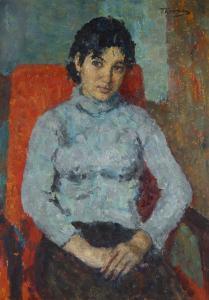 TSEITLIN Grigori Izrailevich 1911-1998,Young Armenian Woman,1949,Shapiro Auctions US 2022-10-15