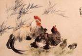 TSENG KWONG CHI 1950-1990,Chickens with their Young,Keys GB 2008-10-10