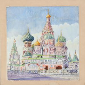 TSIPUROV A,The Vasili Cathedral on the Red Square in Moscow,1947,Bruun Rasmussen DK 2013-06-10