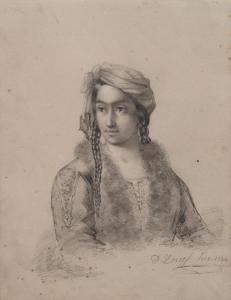 TSOKOS Dionysios 1820-1862,Junges Mädchen in griechischer Tracht,1844,Nagel DE 2017-10-11