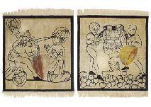 Tsubaki Noboru 1953,CHOOSING WORDS, ICONOGRAPHY AND SYNOPSIS (carpet),Mainichi Auction JP 2020-12-04
