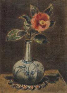 TSUBAKI Sadao 1896-1957,Camellias,1944,Mainichi Auction JP 2022-11-11