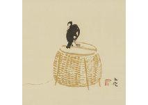 TSUCHIDA Bakusen 1887-1936,Cormorant basket,1920,Mainichi Auction JP 2021-09-03