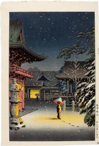 TSUCHIYA KOITSU 1870-1949,Snow at Miyajima,1937,Sotheby's GB 2023-09-11