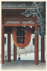 TSUCHIYA KOITSU 1870-1949,The Great Lantern at Asakusa Temple,Christie's GB 2013-12-17