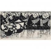 TSUCHIYA Masao 1913,group of buddhist priests,1928,Sotheby's GB 2004-04-07