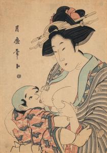 TSUKIMARO Kitagawa 1804-1830,MOTHER NURSING HER CHILD,Nagel DE 2021-06-23