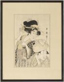 TSUKIMARO Kitagawa 1804-1830,Two Beauties arranging their hair,Christie's GB 2019-07-04