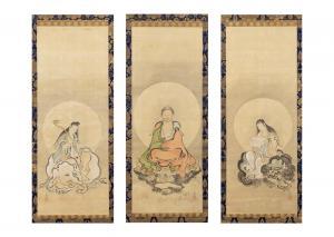 TSUNENOBU Kano 1636-1713,ANJUSHRI / BUDDHA / SAMANTABHADRA,Ise Art JP 2023-04-29