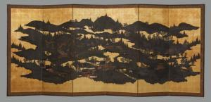 TSUNENOBU Kano,Grand paravent: différentes scènes et lieux de Kyô,Boisgirard - Antonini 2023-02-06